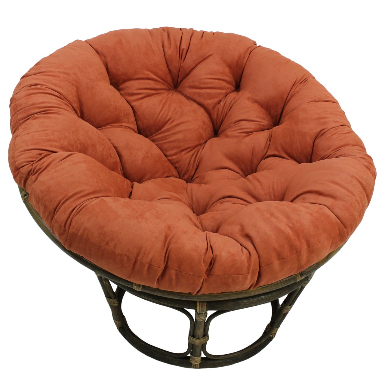 44-inch Solid Micro Suede Papasan Cushion (Fits 42-inch Papasan Frame) - Spice